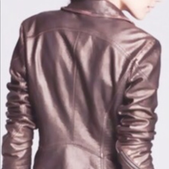 Jackets & Blazers - Metallic light brown leather jacket$✂✂to $$75